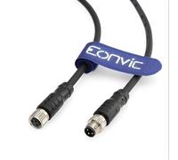 Eonvic M8 - Cable de sensor de aviación macho a hembra de 3 pines, cable eléctrico blindado impermeable para control de automatización industrial, red de bus de campo, 3 m