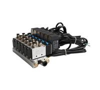 EOTVHTMT Combinación de válvula solenoide a Prueba de explosiones DC24V 2 Posiciones válvula solenoide neumática de 5 vías Grupo de válvulas colector AC220 110V(Dc24v 8 in 8 out)