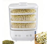Eoweiot 220v Máquina Inteligente para germinar Semillas de Soja, máquina de Cultivo de Semillas de Soja de 3 Capas, 4 Modos de Temporada Diferentes, riego de 360°