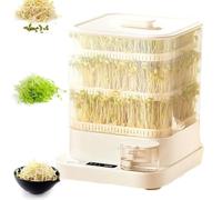 Eoweiot Máquina automática Inteligente para germinar Semillas de Soja, Kit de germinación con Pantalla LED y depósito de Agua de 1,5 litros.