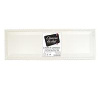 Epicerie du Chef 9454 - Juego de 5 bandejas de encaje rectangulares, color blanco