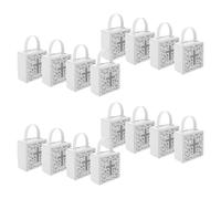 EPIGEIST 25 Piezas Bolsas Mini con Asas Cajas Regalo con Cruz Calada para Comunión Bautizo y Bodas Bolsas para Dulces y Detalles Religiosos