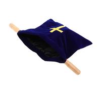 EPIGEIST Bolsa de Ofrendas Bordada con Cruz para Iglesia Gran Capacidad Tela y Madera Accesorios Religiosos para Comunión Bautizo y Recuerdos para Invitados