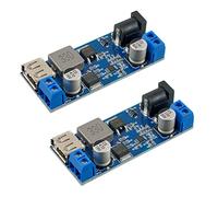 EPLZON DC 6V 9V 12V 24V a DC 5V 5A Buck Converter Module V-36V Step Down to DC 5V-5.3V 5.2V 3.5-6A Transformador Regulador de Voltaje de Salida Dual Módulo de alimentación (Paquete de 2 Piezas)
