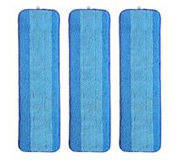 EPLZON Paquete de 3 almohadillas de limpieza de microfibra lavables y reutilizables para la familia de mopas Bona de repuesto de 18 pulgadas utilizadas para limpieza de suelos de superficie dura