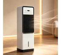 eQianyuan Aire Acondicionado Portátil con Calefacción | Refrigeración por Agua 45W, Calefactor Cerámico PTC 1800W, Mando y Control Táctil para Habitaciones de 10 m²