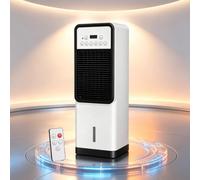 eQianyuan Aire Acondicionado y Calefactor 1800W 2 en 1 | Aire Acondicionado Portátil y Calefactor, Calefacción Cerámica PTC, Oscilación 120°, Bajo Ruido, Panel Táctil