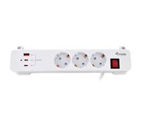 Equip 245556 base múltiple 2 m 3 salidas ac interior blanco