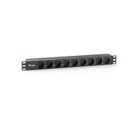 Equip Regleta 333282 PDU 1U 9 tomas Schuko 16A 250V 1,8 m Negra