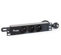 equip 333302 3AC Outputs 1U Power Distribution Unit (PDU), 333302
