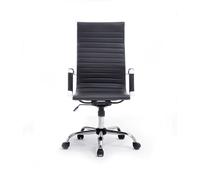 Equip Silla de oficina 651001 Respaldo alto y asiento acolchados Negro PU Ergonómica