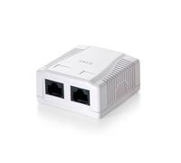 Equip - pared lata - rj- 45 x 2 - color blanco, ral 9003