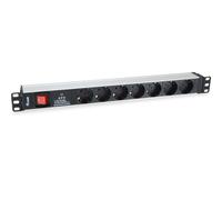 Equip Regleta Alimentación Rack 19 con Protección Sobretensiones y 7 Schuko DIN49440