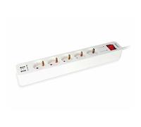Equip 5 Tomas Schuko + 2 USB 1.5M con interruptor - Regleta