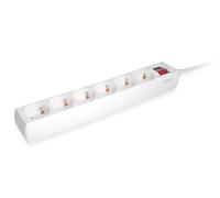 Equip 6 Tomas Schuko 1.5M con interruptor - Regleta