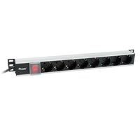 Equip Regleta de 19" (1U, 8 enchufes, 3 m, Aluminio)
