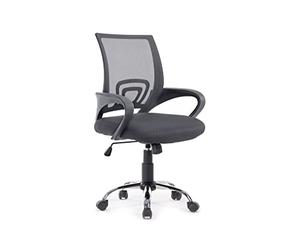 Equip Silla de Oficina - Diseño Ergonomico - Respaldo de Malla Transpirable - Mecanismo de Mariposa - Ajuste de Altura - Base