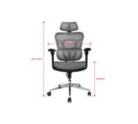 Silla de oficina ergonomica equip 651050 premium color gris tapiceria