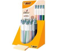 Bic Bolígrafo 4 Colours Wood Style Colores Surtidos Expositor de 30 Unidades