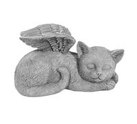 equlup Cat Angel Memorial Statue, Resin Dog Cat Memorial Stone Yard Garden Sculpture for Pet Sympathy Gift Grave Marker Gravestone Ornament (Angel Cat)
