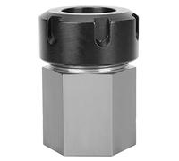 ER - 32 Hex Collet Block | Square Shank Chuck Holder for CNC Lathe/Engraving Machine | Tool Steel Hardened Material | 27mm Through Hole for Long Parts