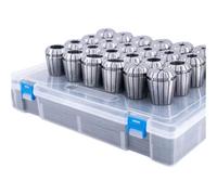 ER herramienta Juego de pinzas ER ER11 ER16 ER20 ER25 ER32 ER40 0.005mm 0.008mm Portaherramientas Portabrocas de sujeción(ER25-(15pcs) AA)