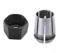 ER11 - Juego de pinzas de 12,7 mm de diámetro con tuerca hexagonal de 12 mm para enrutador para herramientas eléctricas, adaptador de acero endurecido para centros de mecanizado de brocas de grabado