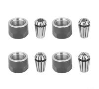 ER11 Juego de pinzas y tuercas de acero endurecido para máquinas CNC, tornos, alta fuerza de sujeción, pieza de repuesto de 6 mm, 5 mm, 4 mm, 3,175 mm (6 mm)
