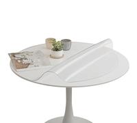 Eralove Mantel PVC Transparente Redondo,plastico Protector Mesa Redonda,Mantel Transparente Mesa 1.5mm, fácil de Limpiar, Cocina, Comedor, Uso Exterior(diámetro de 120 cm)