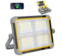 ERAY 150W Foco LED Recargable 9000mAh con Doble Panel Solar