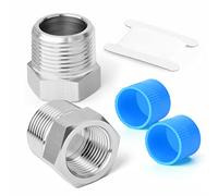 ERGAOBOY 2 piezas 1/4" hembra BSP a 1/2" macho BSP reductor buje hexagonal, apto para la conexión de tuberías