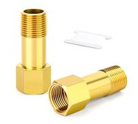 ERGAOBOY 2 piezas de tubo con boquilla de latón, rosca hembra a macho BSP de 1/8", adaptador de extensión de tubo recto de 50 mm de longitud, conector reductor para drenaje