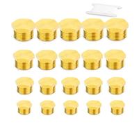 ERGAOBOY 20Pcs 1/2" 1/4" 1/8" 3/8" BSP macho enchufe de tubo exterior hexagonal enchufe de toma de rosca, adaptador de latón para accesorios de tubería