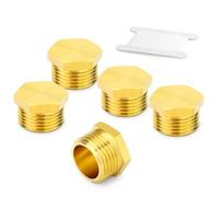 ERGAOBOY 5Pcs 3/8" BSP macho enchufe de tubo exterior hexagonal enchufe de toma de rosca, adaptador de latón para accesorios de tubería