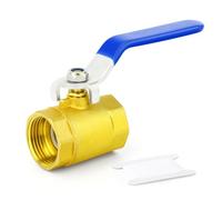 ERGAOBOY Válvula de bola de latón, válvula de cierre de paso total de 1-1/4" BSP para agua, aceite y gas