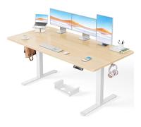 ErGear Escritorio Eléctrico en altura160x80cm,100KG de Capacidad de Carga Escritorio Ajustable con avanzado Motor sin escobillas,Robusto armazón metálico,Tablero de Cuatro Partes