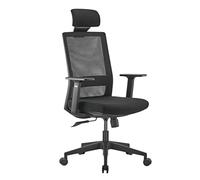 Ergo Office Silla de Oficina Ergonómica Premium con Ruedas, Respaldo Alto y Soporte Lumbar | Giratoria | Regulable en Altura, Función de Inclinación del Respaldo, hasta 150 kg