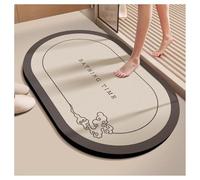 Ergocar Alfombra Baño Soft Velvet Tierra Diatomácea Diatomeas Seca Rápida De Goma Fácil De Limpiar No Deslizamiento Adecuado para Pisos De Baño, Entradas, Cocinas, Dormitorios Familiares