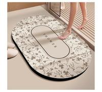 Ergocar Alfombra Baño Soft Velvet Tierra Diatomácea Diatomeas Seca Rápida De Goma Fácil De Limpiar No Deslizamiento Adecuado para Pisos De Baño, Entradas, Cocinas, Dormitorios Familiares