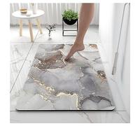 Ergocar Alfombra de Baño de Rápida Absorción del Agua, Alfombrilla de Baño Antideslizantes, Resistente al Desgaste Alfombra de Baño, para Dormitorio Salón Cocina(Patrón de Mármol)