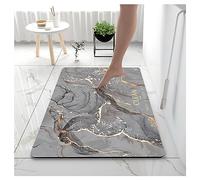 Ergocar Alfombra de Baño de Rápida Absorción del Agua, Alfombrilla de Baño Antideslizantes, Resistente al Desgaste Alfombra de Baño, para Dormitorio Salón Cocina(Patrón de Mármol)
