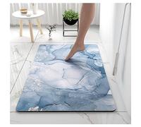 Ergocar Alfombra de Baño de Rápida Absorción del Agua, Alfombrilla de Baño Antideslizantes, Resistente al Desgaste Alfombra de Baño, para Dormitorio Salón Cocina(Patrón de Mármol)