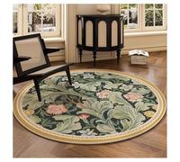 Ergocar Alfombra Redonda Estilo Bomisiano, Alfombra Retro, Ultrafina, Suave, Antideslizante, Lavable, Adecuada para Dormitorio, Entrada, Comedor, Dormitorio Familiar