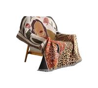 Ergocar Manta Bohemia Delgada y Cómoda De Punto con Borlas, Cálida con Patrones para Sofá, Suave Decoración para Sillones, Cama