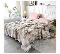 Ergocar Manta De Cubierta De Felpa Suave Artificial,Manta De Invierno, Felpa Gruesa y Cálida De Doble Cara,Manta Grande, Felpa Cómoda y Transpirable, Adecuada para Sofás, Camas, Viajes