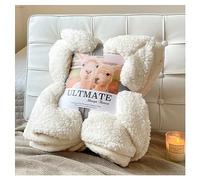 Ergocar Sherpa Manta, Esponjosa Ultrasuave Mantilla de Vellón de Leche, Ligera y Cálida Felpa Manta, Manta de Franela de Coral, para Sofá, Sillón, Cama, para Adultos y Niños