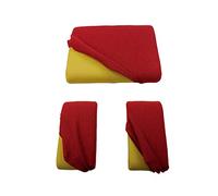 Ergositting Juego de fundas elásticas de color rojo para silla ergonómica - 3 piezas (asiento + 2 reposapiés)