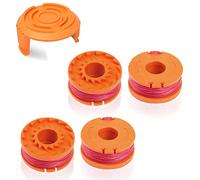ERHUO Bobina desbrozadora, 5 Piezas WA0004 de línea de Carrete Compatible con recortadoras de césped Worx de 20 V, WG151, WG163E.1, WG163E.2, WG163E.3, WG163E.6, WG163E.9