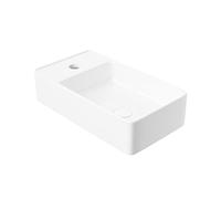 Eridanus Lavabo Suspendido, Pileta de Pared 46x25x12cm Cerámica, Grifo Izq. | Rectangular Pileta de pared, Grifo izquierdo, Pequeño Lavamanos mural, Moderna para colocar sobre encimera de tamaño pequeño