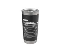 Erik Datos de Nutrición Nombre Gracioso Vaso térmico de acero inoxidable de doble pared
